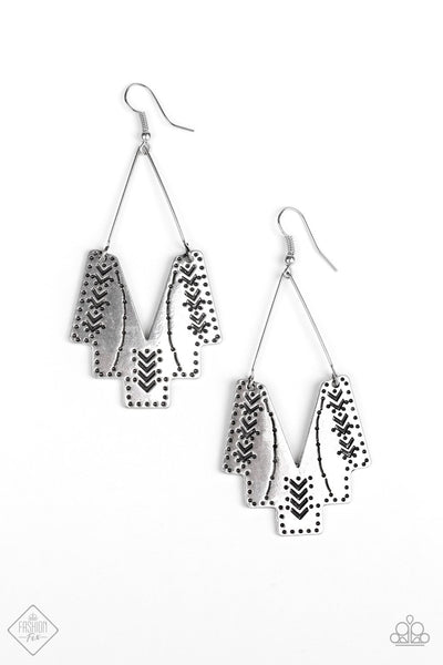 Paparazzi Jewelry | Arizona Adobe - Silver Earrings | Patty Conn's Bling Boutique