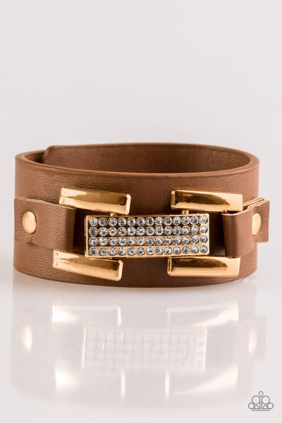 Paparazzi Jewelry | Going Platinum - Brown Bracelet | Patty Conn's Bling Boutique