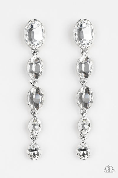 Paparazzi Jewelry | Red Carpet Radiance - White Post Earrings | Patty Conn's Bling Boutique