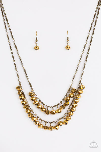 Paparazzi Jewelry | Starlight Sailing - Brass Necklace | Patty Conn's Bling Boutique