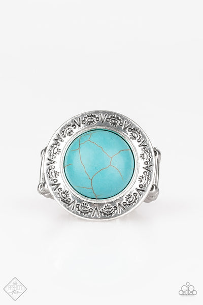 Paparazzi Jewelry | Geo Glyphs - Blue Ring | Patty Conn's Bling Boutique