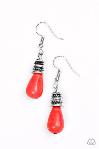 Paparazzi Jewelry | Stone Storms - Red Earrings | Patty Conn's Bling Boutique