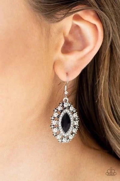 Paparazzi Jewelry | Long May She Reign - Black Earrings | Patty Conn's Bling Boutique