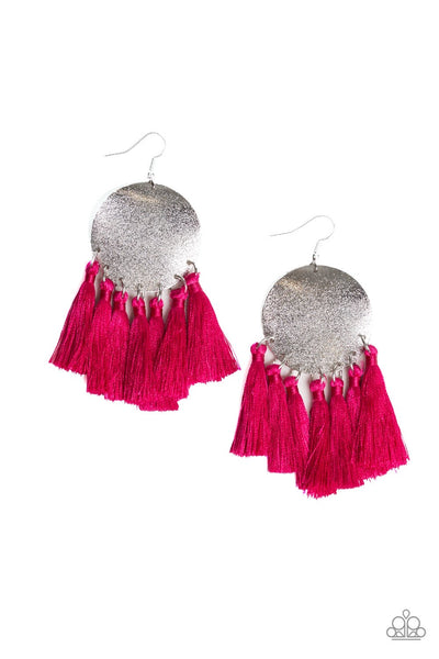 Paparazzi Jewelry | Tassel Tribute - Pink Earrings | Patty Conn's Bling Boutique