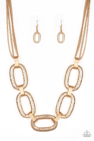 Paparazzi Jewelry | Take Charge - Gold Necklace | Patty Conn's Bling Boutique