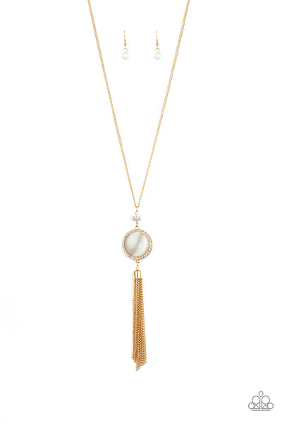 Paparazzi Jewelry | Sparkling Spectacle - Gold Moonstone Necklace | Patty Conn's Bling Boutique