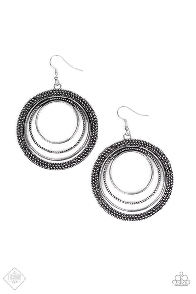 Paparazzi Jewelry | Totally Textured - Silver Earrings | Patty Conn's Bling Boutique
