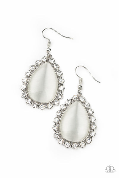 Paparazzi Jewelry | Teardrop Trendsetter - White Moonstone Earrings | Patty Conn's Bling Boutique